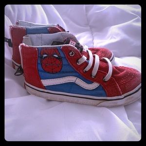 Spiderman Vans size 10 toddler boys